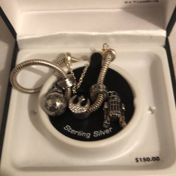 💫Rare Sterling Silver Star Wars Charm Bracelet- 598 $65 or $50 w/offer - Picture 4 of 14